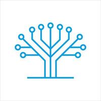 Circuit Tree Tech-Logo-Template-Design. innovative digitale Technologie-Konzept-Business-Symbol. Vektor-Illustration. vektor