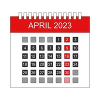 Monat April Tag 2023 Symbol vektor