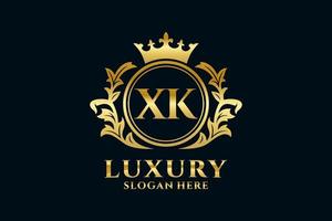 xk-Buchstabe Royal Luxury Logo-Vorlage in Vektorgrafiken für luxuriöse Branding-Projekte und andere Vektorillustrationen. vektor