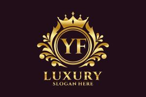 anfängliche yf-Buchstabe königliche Luxus-Logo-Vorlage in Vektorgrafiken für luxuriöse Branding-Projekte und andere Vektorillustrationen. vektor