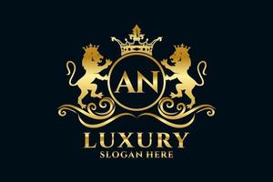 Anfangsbuchstabe Lion Royal Luxury Logo Vorlage in Vektorgrafiken für luxuriöse Branding-Projekte und andere Vektorillustrationen. vektor