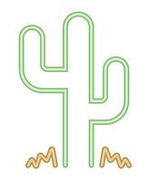 Neon-Kaktus-Pflanze vektor