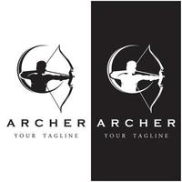 uppsättning av archer logotyp med slogan mall vektor