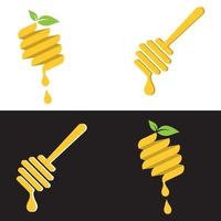 Set von kreativem Honig-Logo mit Slogan-Vorlage