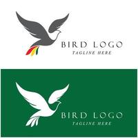 uppsättning av kreativ fågel logotyp med slogan mall vektor