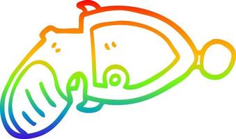 Regenbogen-Gradientenlinie Zeichnung Cartoon Strahlenkanone vektor