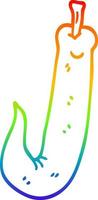 regnbågsgradient linjeteckning tecknad chilipeppar vektor