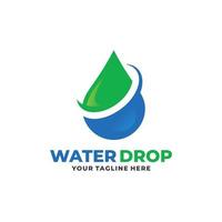 Wassertropfen-Logo-Design-Vektor vektor
