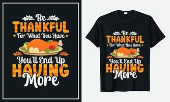 Thanksgiving-T-Shirt-Design-Vektordruck vektor