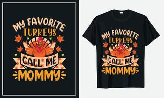 Thanksgiving-T-Shirt-Design-Vektordruck vektor