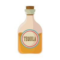 tequila flaska dryck ikon vektor