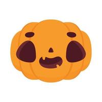 Halloween-Kürbis mit Gesicht vektor