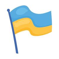 Ukraine-Flagge in der Stange vektor