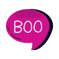 Boo-Wort in der Sprechblase vektor