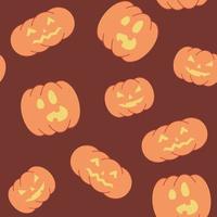 ein Muster zum Thema Halloween. Kürbisse. orange Farbe. Cartoon-Vektor-Illustration. vektor