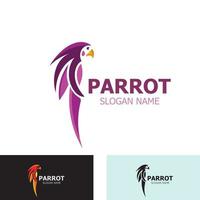 papegoja logotyp design, teman djur- kreativ mall vektor