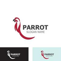 papegoja logotyp design, teman djur- kreativ mall vektor
