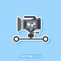 kamera dolly vagn ikon, platt design element. vektor