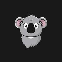 kreatives logo der niedlichen illustration des koala-tiers vektor