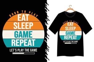 Spieltypografie-T-Shirt-Design vektor