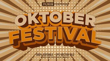 3d oktober festival redigerbar text effekt vektor
