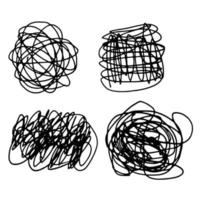 abstrakte handgezeichnete Kritzelskizze. isolierte Vektorillustration auf weißem Hintergrund vektor