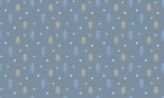 nahtloser Winterhintergrund mit einfachen Weihnachtsbäumen. Vektor-Illustration vektor