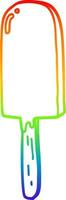 regnbågsgradient linjeteckning tecknad klubba vektor