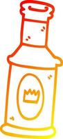 warme Gradientenlinie Zeichnung Cartoon alkoholisches Getränk vektor
