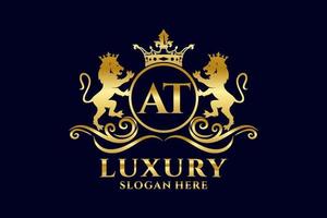 Anfangsbuchstabe Lion Royal Luxury Logo-Vorlage in Vektorgrafiken für luxuriöse Branding-Projekte und andere Vektorillustrationen. vektor