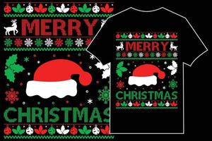 hässlicher weihnachtst-shirt-designvektor. Fröhliche Weihnachten. vektor
