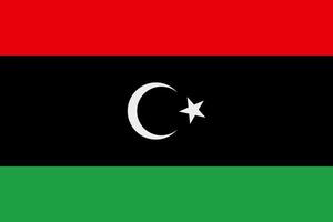 Libyen-Vektorflagge. nationales symbol des afrikanischen landes vektor