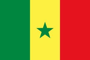 Senegal-Vektorflagge. nationales symbol des afrikanischen landes vektor