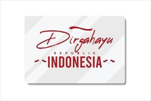 glücklicher indonesischer unabhängigkeitstag, dirgahayu republik indonesien 17 agustus, selamat hari pahlawan, bannerdesign vektor