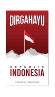 indonesien unabhängigkeitstag 17. august plakatdesign vektor