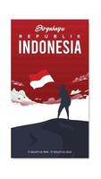 dirgahayu kemerdekaan republik Indonesien, indonesien oberoende dag, hari pahlawan vektor
