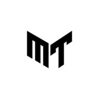 mt-Brief-Logo-Design mit weißem Hintergrund im Illustrator. Vektorlogo, Kalligrafie-Designs für Logo, Poster, Einladung usw. vektor