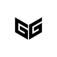 gg-Buchstaben-Logo-Design mit weißem Hintergrund in Illustrator, Würfel-Logo, Vektor-Logo, moderner Alphabet-Schriftart-Überlappungsstil. Kalligraphie-Designs für Logo, Poster, Einladung usw. vektor