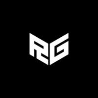 rg-Buchstaben-Logo-Design mit schwarzem Hintergrund in Illustrator. Vektorlogo, Kalligrafie-Designs für Logo, Poster, Einladung usw. vektor