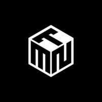 MNT-Brief-Logo-Design mit schwarzem Hintergrund in Illustrator, Vektor-Logo moderner Alphabet-Schriftart-Überlappungsstil. Kalligraphie-Designs für Logo, Poster, Einladung usw. vektor