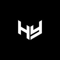 hy-Brief-Logo-Design mit schwarzem Hintergrund in Illustrator. Vektorlogo, Kalligrafie-Designs für Logo, Poster, Einladung usw. vektor