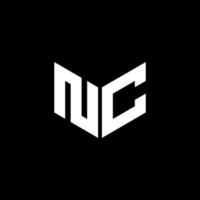 nc-Buchstaben-Logo-Design mit schwarzem Hintergrund im Illustrator. Vektorlogo, Kalligrafie-Designs für Logo, Poster, Einladung usw. vektor