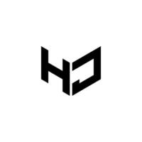 hj-Buchstaben-Logo-Design mit weißem Hintergrund im Illustrator. Vektorlogo, Kalligrafie-Designs für Logo, Poster, Einladung usw. vektor
