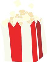 flache farbillustration von popcorn vektor