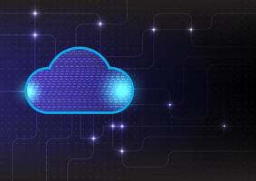 cloud computing digitaler technologiekonzept verbindungshintergrund. Vektor-Illustration vektor