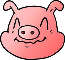 Cartoon-Schwein-Gesicht vektor