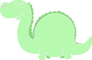 platt Färg illustration av dinosaurie vektor