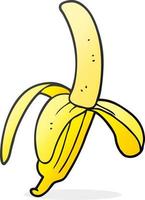 freehand dragen tecknad serie banan vektor