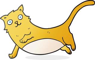 freihändig gezeichnete Cartoon-Katze vektor