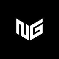 ng-Buchstaben-Logo-Design mit schwarzem Hintergrund im Illustrator. Vektorlogo, Kalligrafie-Designs für Logo, Poster, Einladung usw. vektor